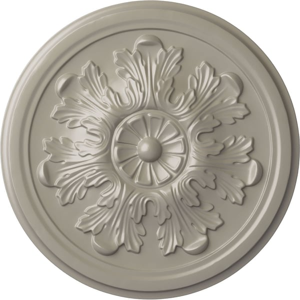 Ekena Millwork Legacy Acanthus Ceiling Medallion (Fits Canopies up to 3 1/2"), 12 3/4"OD x 7/8"P, Pearl White CM12LEPWS - main